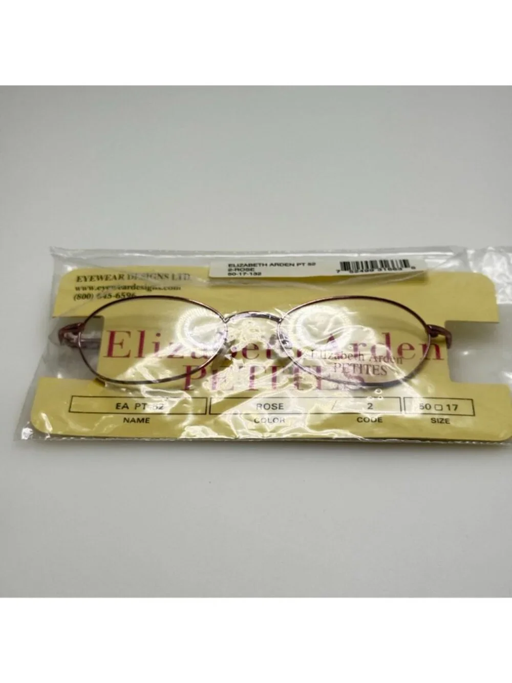 Elizabeth Arden PT 52 2 Rose Eyeglasses Eye Glasses Frames 50-17-132
